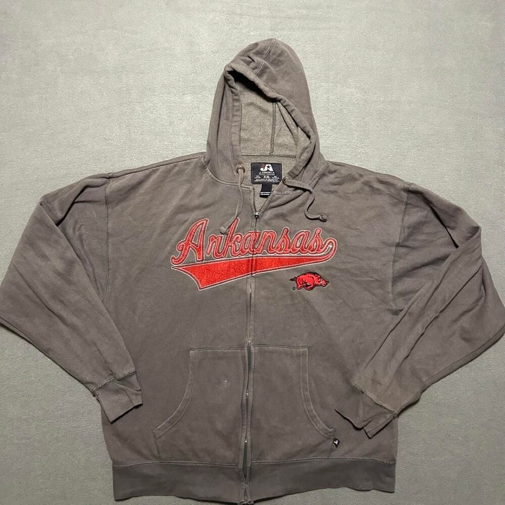 Ncaa Men's Grey and Brown Hoodie
